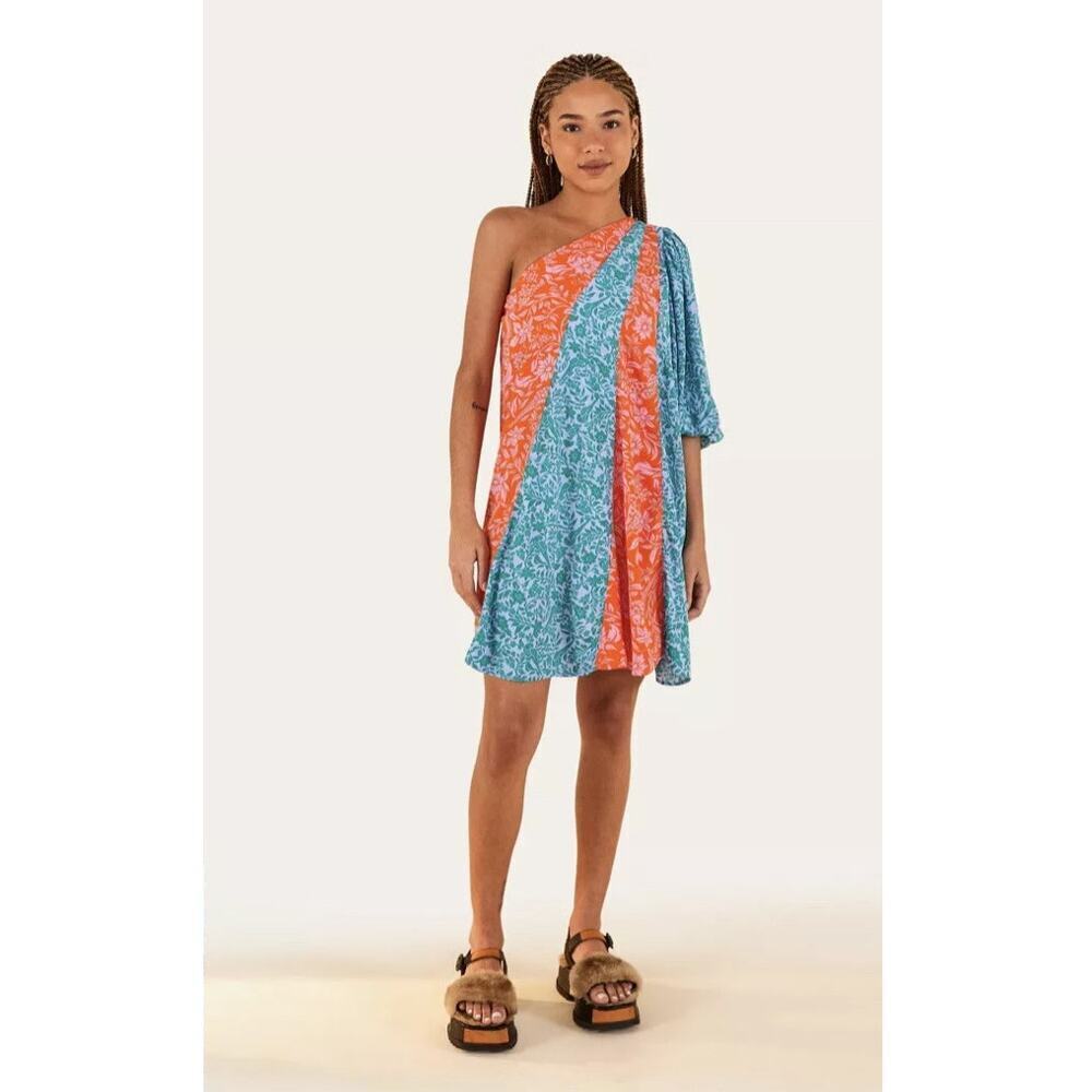 FARM Rio One-Shoulder Midi Dress